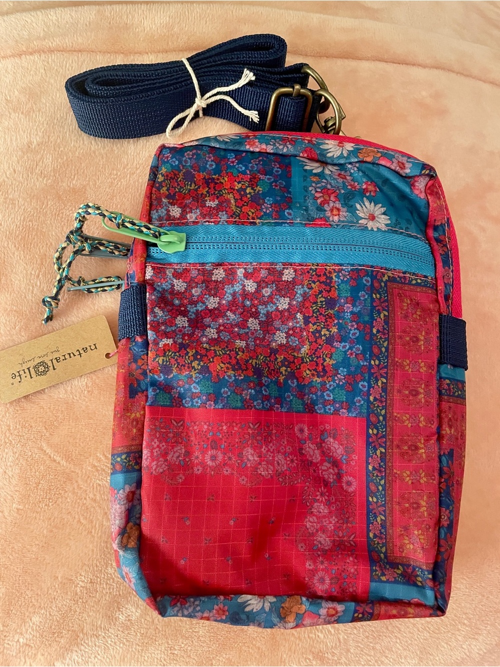 Natural Life 8 in-1 Pocket Crossbody Bag - Jewel in Positano Scarf Print. NWT. - Picture 6 of 7